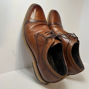 Stacy Adams‎ Dickinson Oxford Cap Toe Dress  Men's Brown Dress Leather Shoes